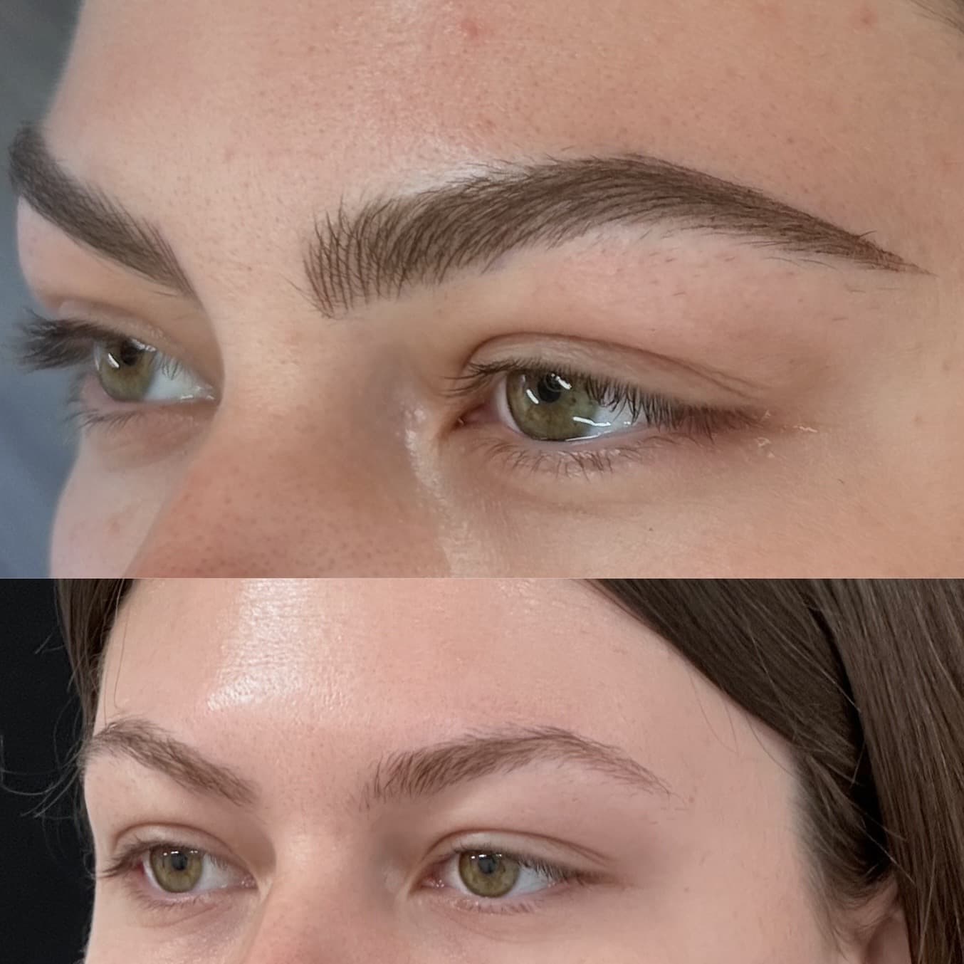 Soft arched custom brow result