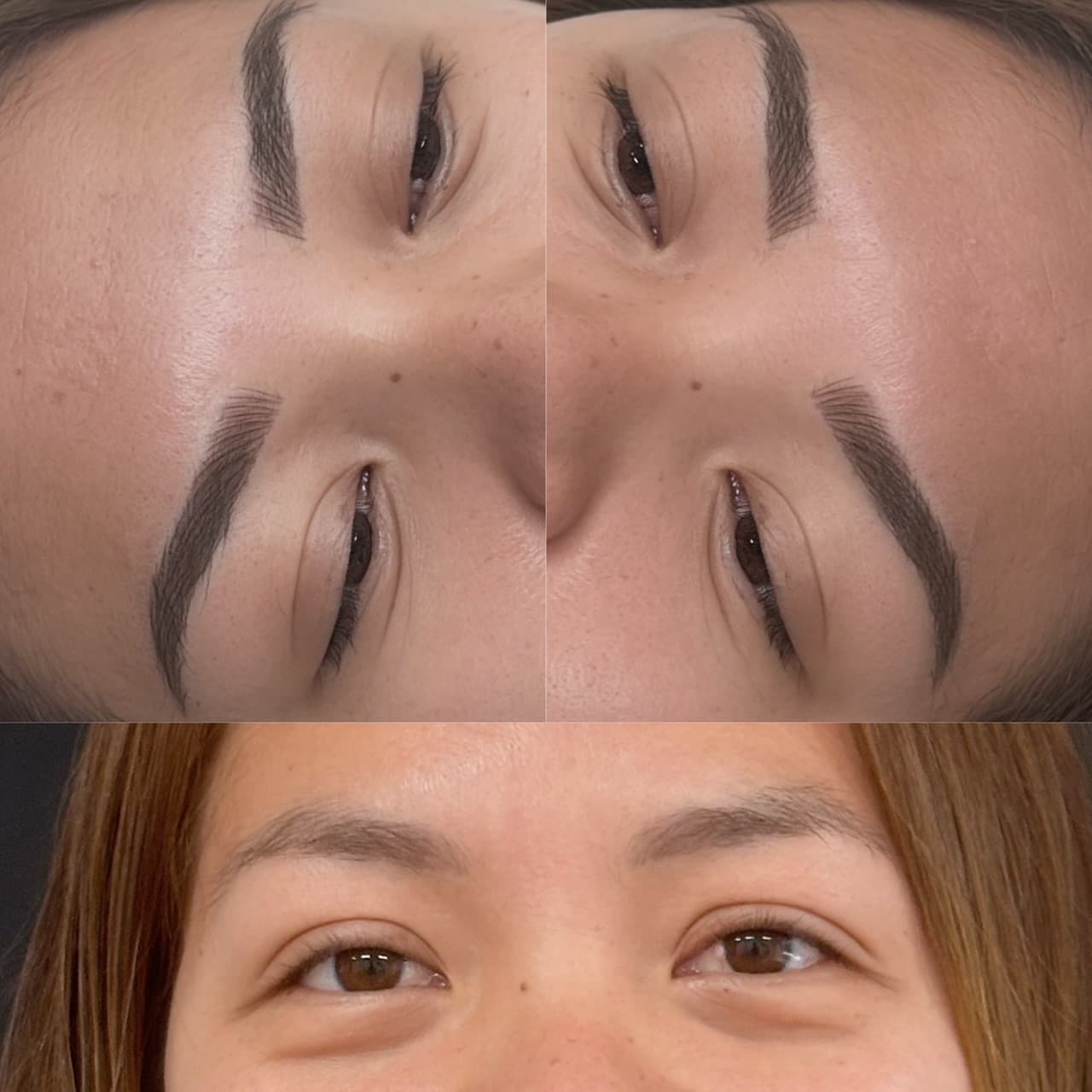 Structured Combo Brows before and after result